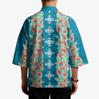 Hawaii Ohia Lehua Kimono Tropical Vibes Teal
