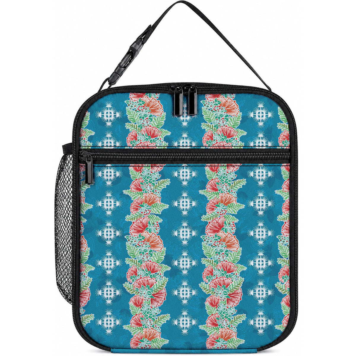 Hawaii Ohia Lehua Lunch Bag Tropical Vibes Teal LT05 10.2 × 8.3 × 4.3 inch Teal - Polynesian Pride