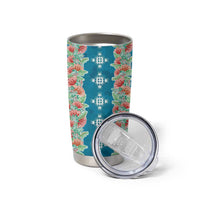 Hawaii Ohia Lehua Tumbler Cup Tropical Vibes Teal