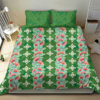 Hawaii Ohia Lehua Bedding Set Tropical Vibes Green