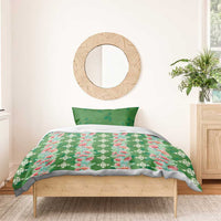 Hawaii Ohia Lehua Bedding Set Tropical Vibes Green