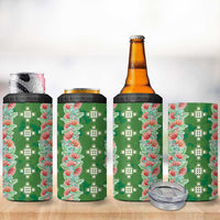 Hawaii Ohia Lehua 4 in 1 Can Cooler Tumbler Tropical Vibes Green