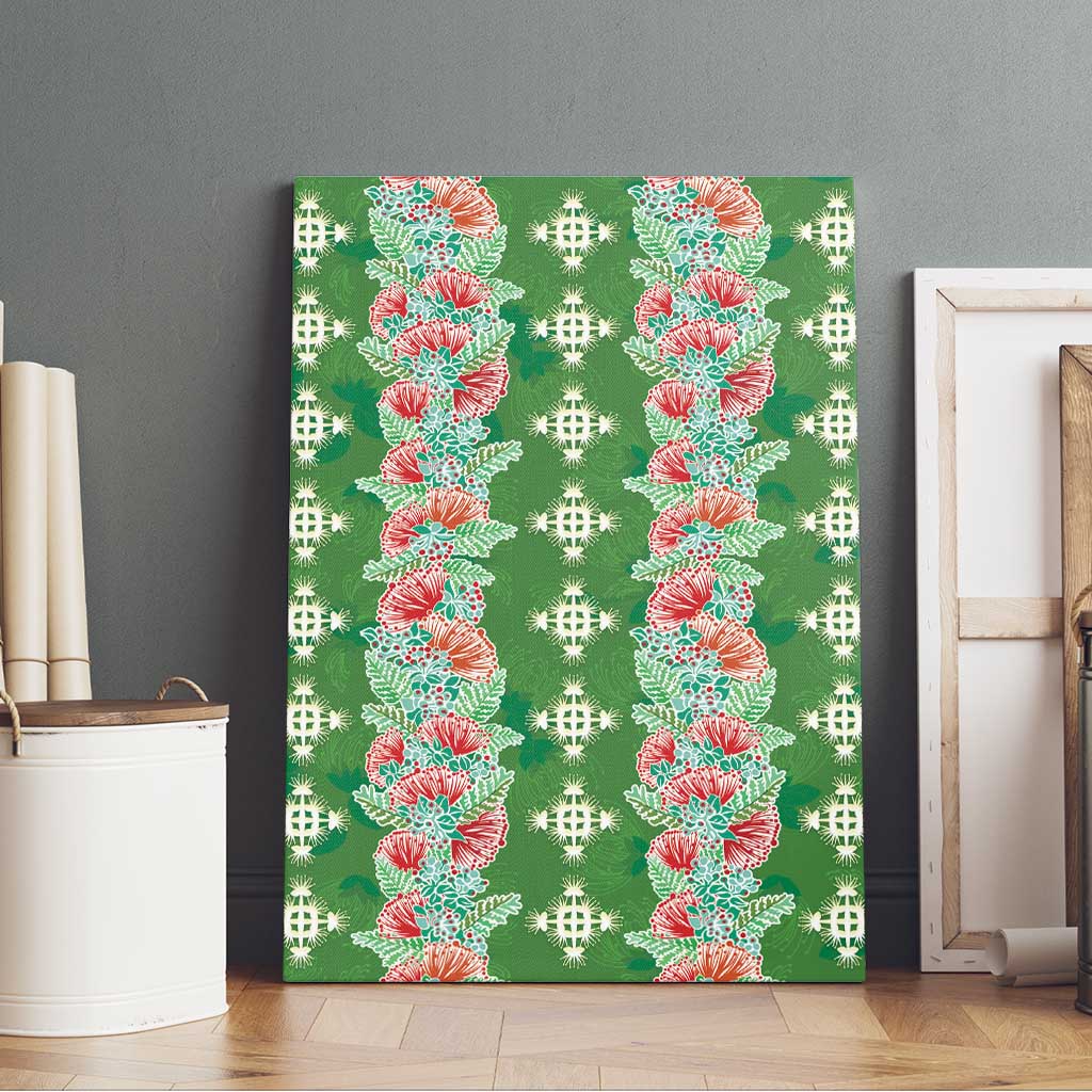 Hawaii Ohia Lehua Canvas Wall Art Tropical Vibes Green