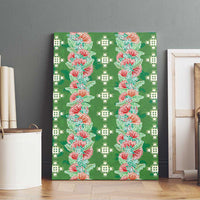 Hawaii Ohia Lehua Canvas Wall Art Tropical Vibes Green