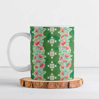 Hawaii Ohia Lehua Ceramic Mug Tropical Vibes Green
