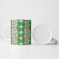 Hawaii Ohia Lehua Ceramic Mug Tropical Vibes Green