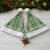 Hawaii Ohia Lehua Christmas Santa Hat Tropical Vibes Green LT05 - Polynesian Pride