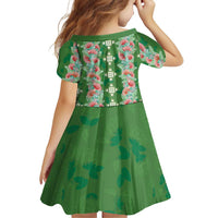 Hawaii Ohia Lehua Family Matching Off Shoulder Maxi Dress and Hawaiian Shirt Tropical Vibes Green LT05 - Polynesian Pride