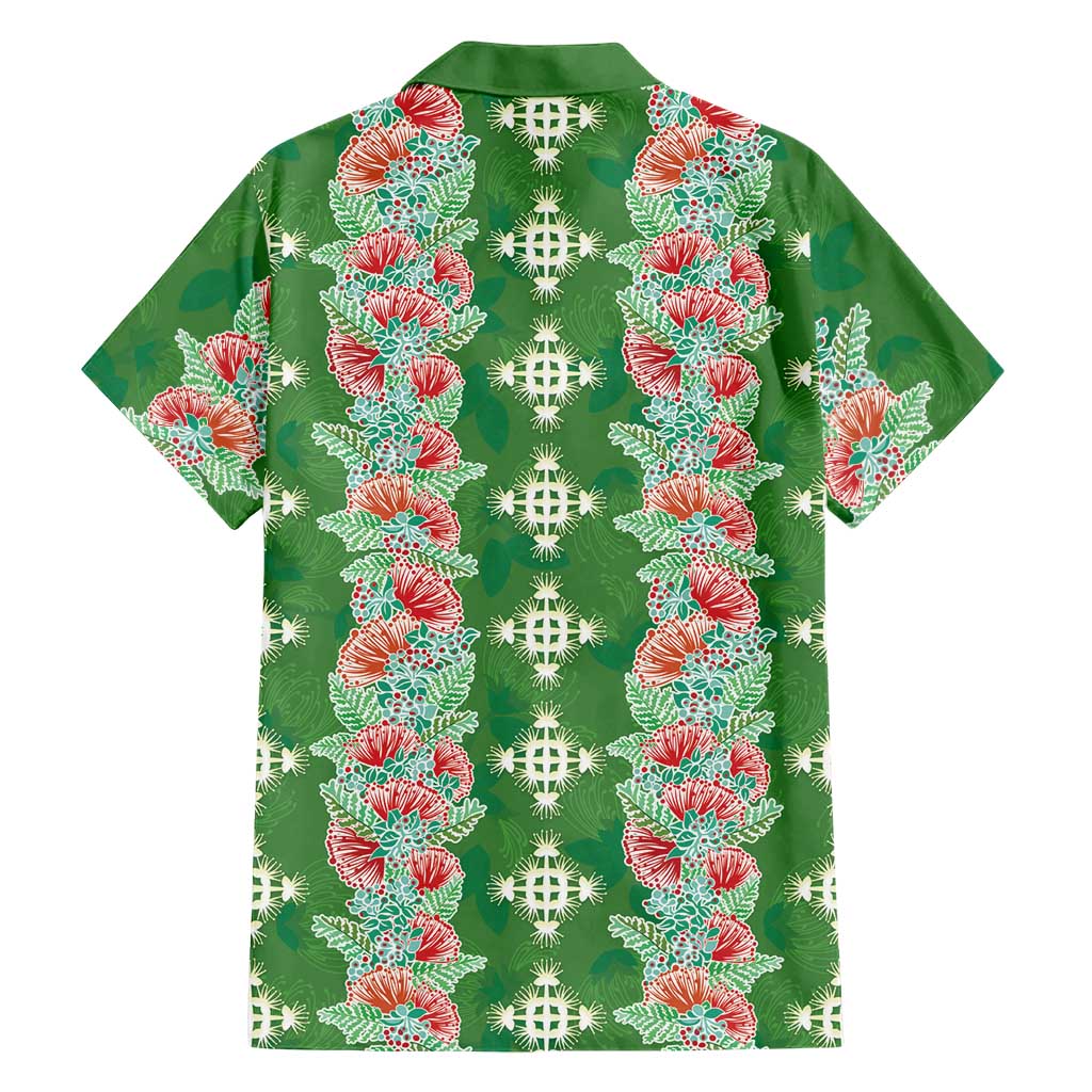 Hawaii Ohia Lehua Family Matching Puletasi and Hawaiian Shirt Tropical Vibes Green LT05 - Polynesian Pride