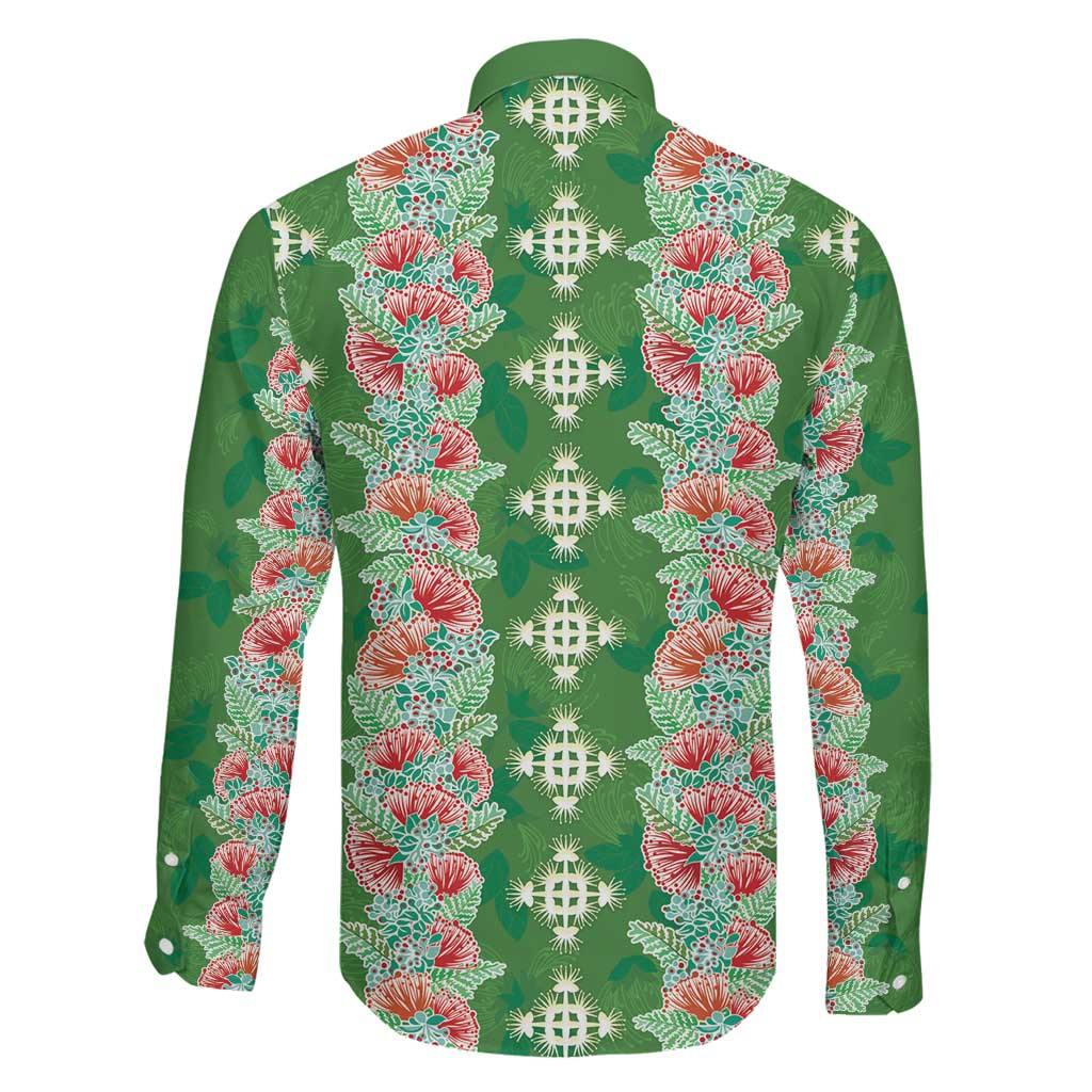 Hawaii Ohia Lehua Family Matching Puletasi and Hawaiian Shirt Tropical Vibes Green LT05 - Polynesian Pride