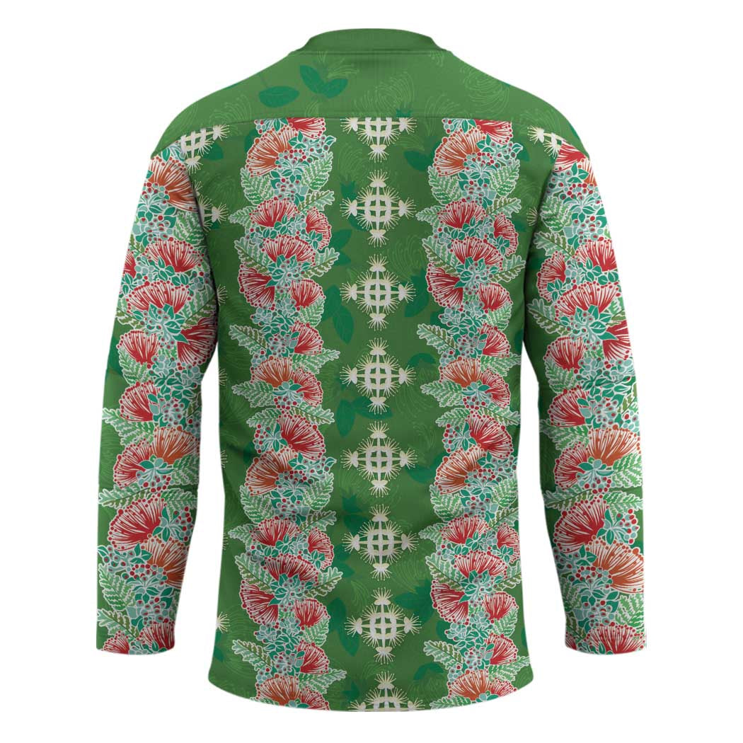 Hawaii Ohia Lehua Hockey Jersey Tropical Vibes Green