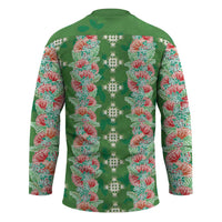 Hawaii Ohia Lehua Hockey Jersey Tropical Vibes Green