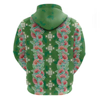 Hawaii Ohia Lehua Hoodie Tropical Vibes Green