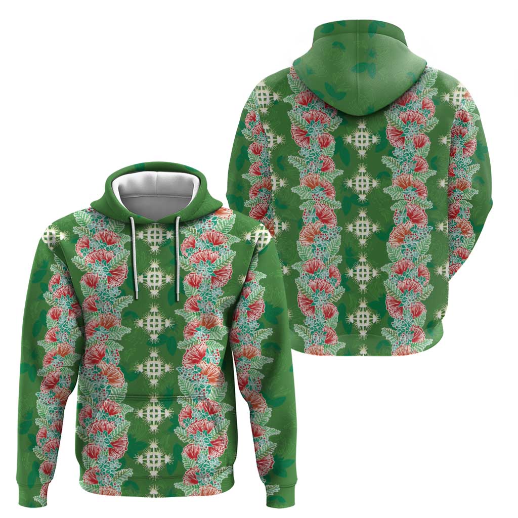 Hawaii Ohia Lehua Hoodie Tropical Vibes Green
