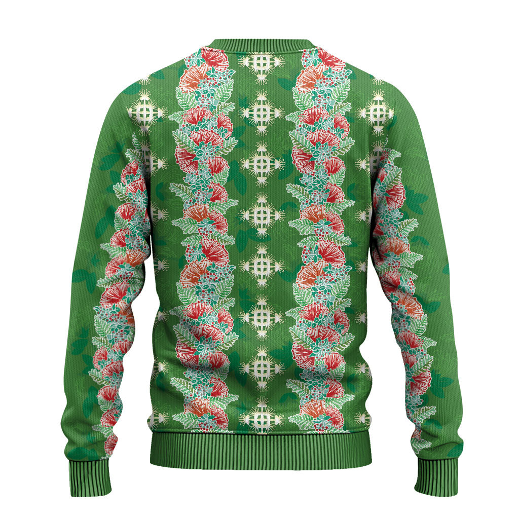 Hawaii Ohia Lehua Ugly Christmas Sweater Tropical Vibes Green LT05 - Polynesian Pride