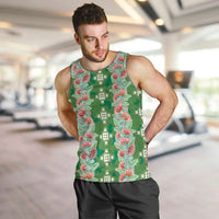 Hawaii Ohia Lehua Men Tank Top Tropical Vibes Green