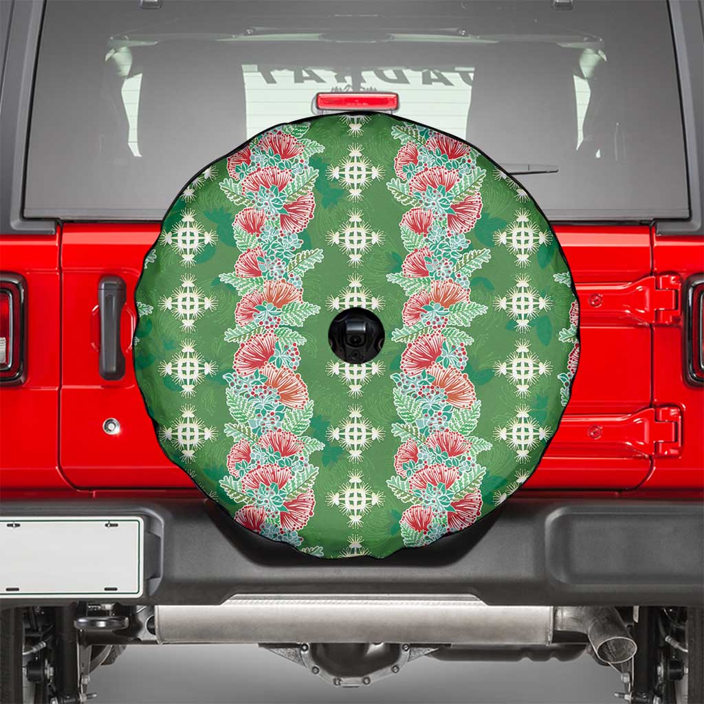 Hawaii Ohia Lehua Spare Tire Cover Tropical Vibes Green