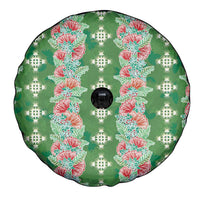 Hawaii Ohia Lehua Spare Tire Cover Tropical Vibes Green