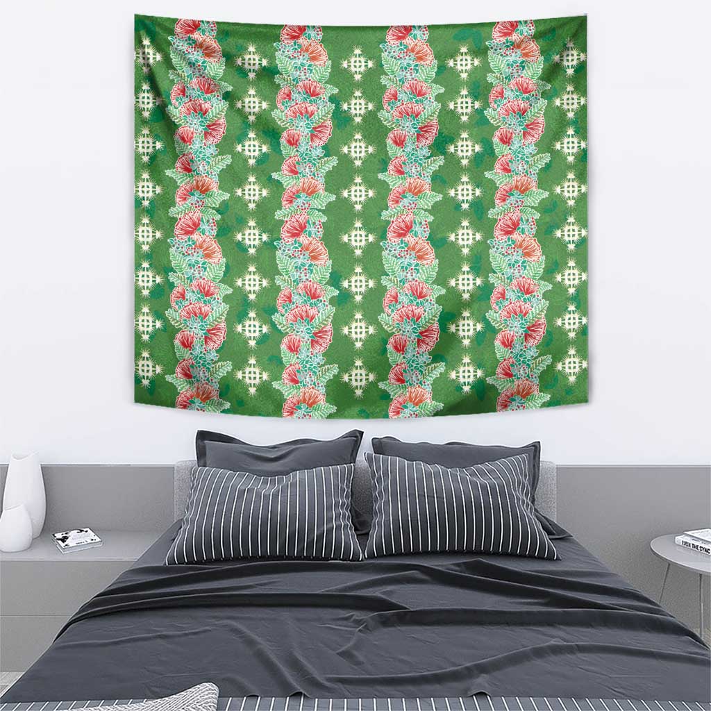 Hawaii Ohia Lehua Tapestry Tropical Vibes Green