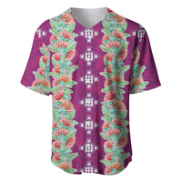 Hawaii Ohia Lehua Baseball Jersey Tropical Vibes Fuchsia