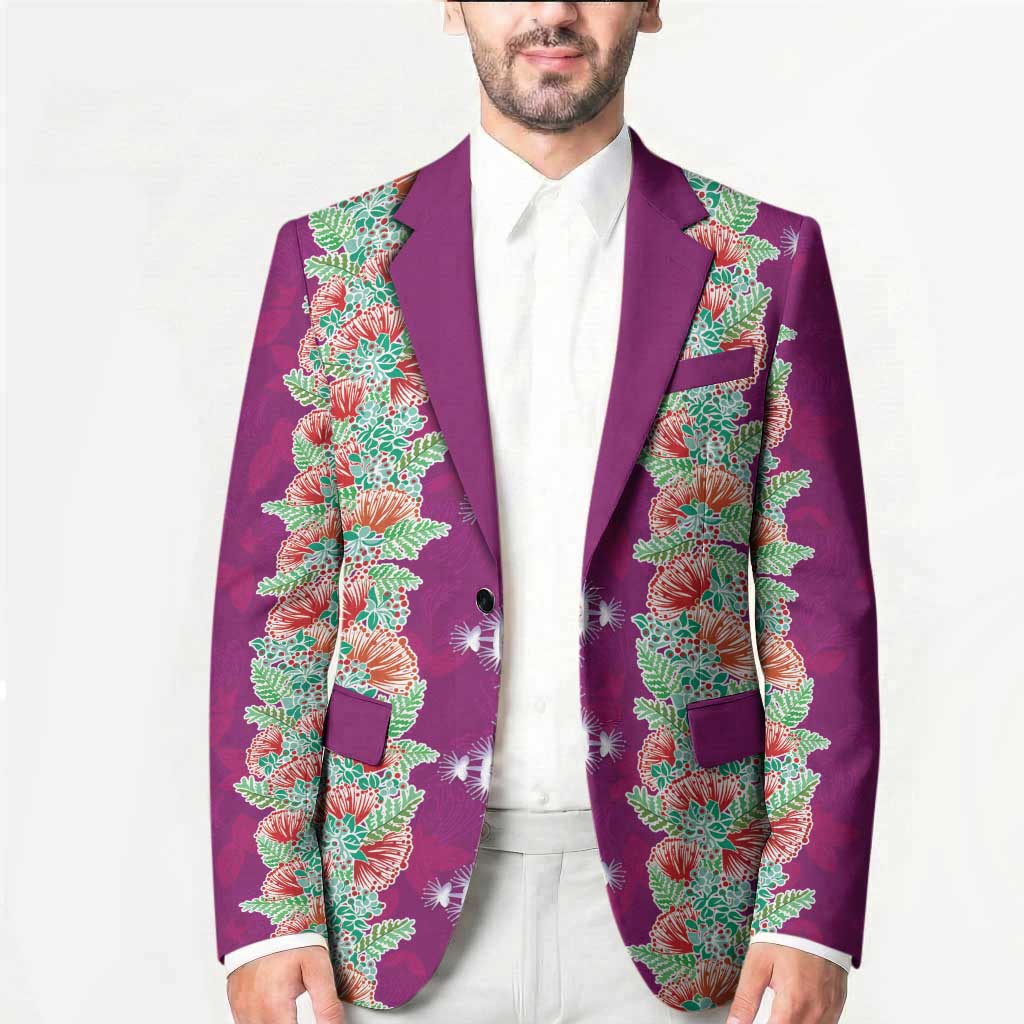 Hawaii Ohia Lehua Blazer Tropical Vibes Fuchsia