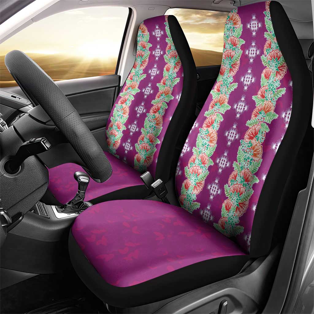 Hawaii Ohia Lehua Car Seat Cover Tropical Vibes Fuchsia