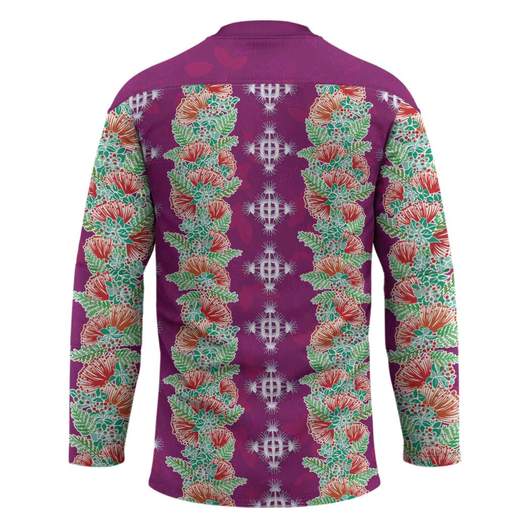 Hawaii Ohia Lehua Hockey Jersey Tropical Vibes Fuchsia