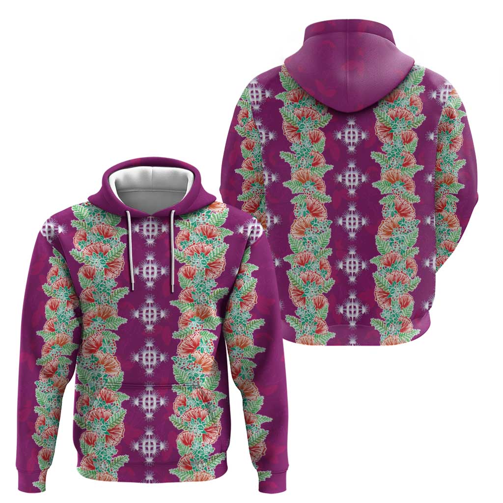 Hawaii Ohia Lehua Hoodie Tropical Vibes Fuchsia
