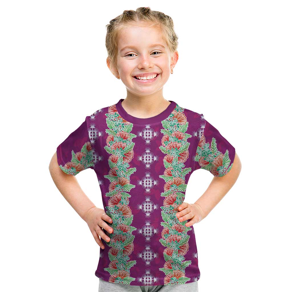 Hawaii Ohia Lehua Kid T Shirt Tropical Vibes Fuchsia