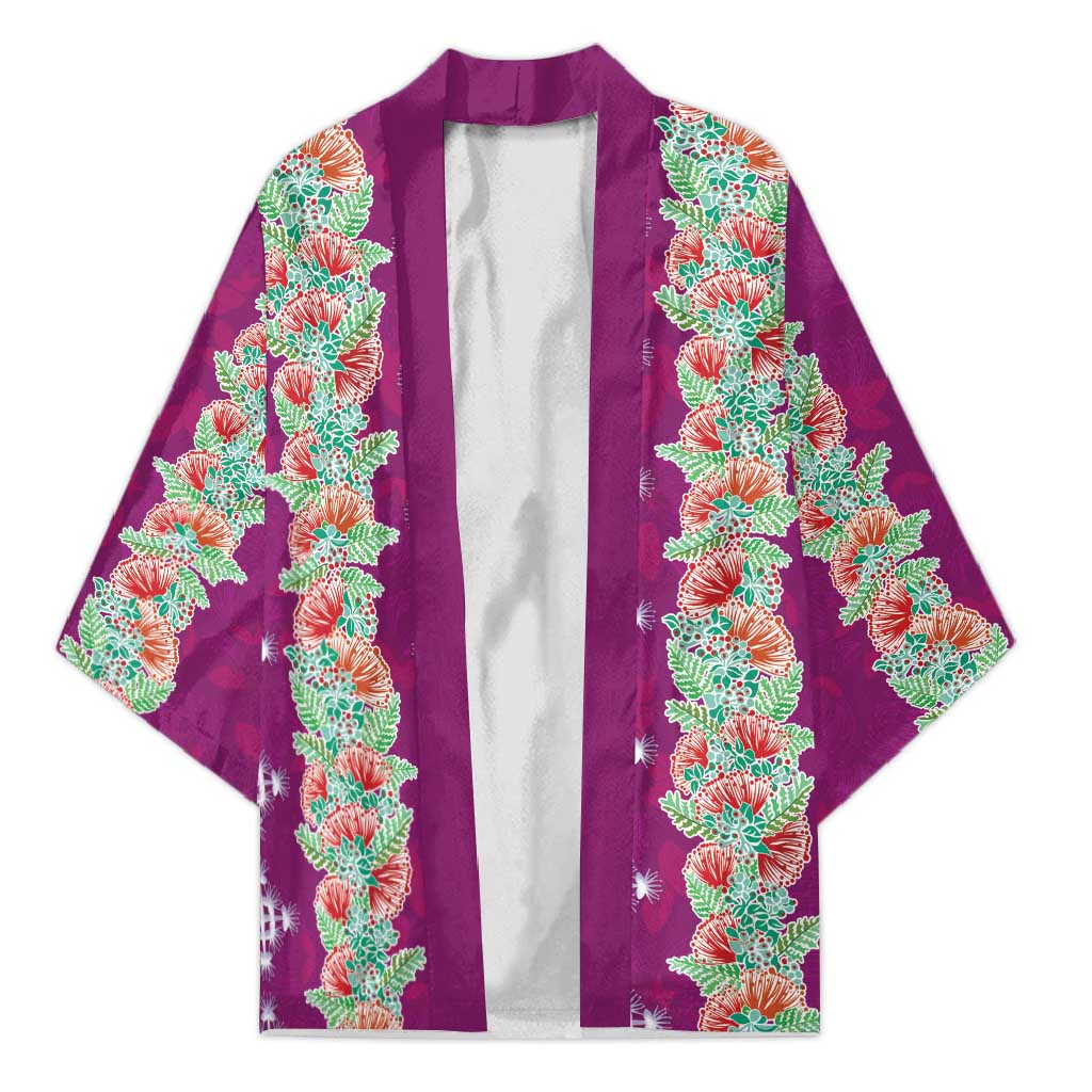 Hawaii Ohia Lehua Kimono Tropical Vibes Fuchsia