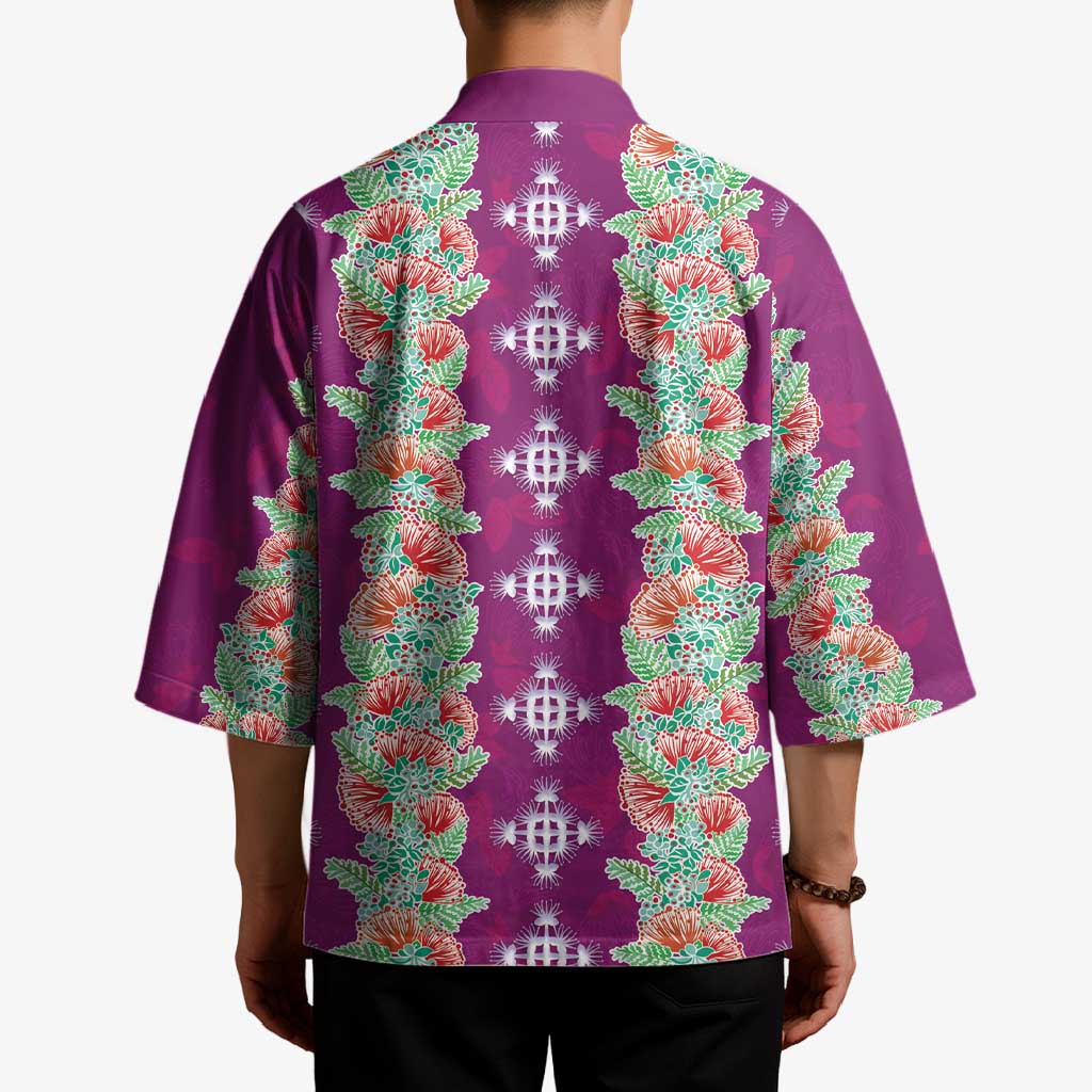 Hawaii Ohia Lehua Kimono Tropical Vibes Fuchsia