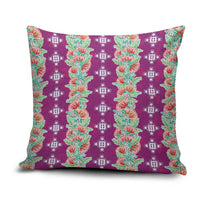Hawaii Ohia Lehua Pillow Cover Tropical Vibes Fuchsia