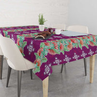 Hawaii Ohia Lehua Tablecloth Tropical Vibes Fuchsia