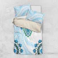 Africa Dashiki Bedding Set With Polynesian Pattern Blue Version