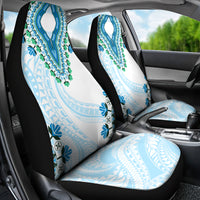Africa Dashiki Car Seat Cover With Polynesian Pattern Blue Version
