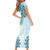 Africa Dashiki Short Sleeve Bodycon Dress With Polynesian Pattern Blue Version LT05 - Polynesian Pride