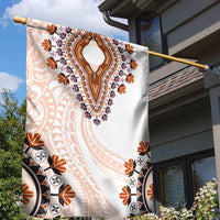 Africa Dashiki Garden Flag With Polynesian Pattern Beige Version