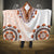 Africa Dashiki Hooded Blanket With Polynesian Pattern Beige Version