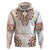 Africa Dashiki Hoodie With Polynesian Pattern Beige Version LT05 Zip Hoodie Beige - Polynesian Pride