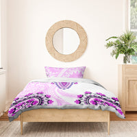 Africa Dashiki Bedding Set With Polynesian Pattern Pink Version