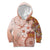 Tonga Ngatu Pattern With Light Tabasco Hibiscus Kid Hoodie Oil Painting Style LT05 Hoodie Light Tabasco - Polynesian Pride