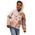 Tonga Ngatu Pattern With Light Tabasco Hibiscus Kid Hoodie Oil Painting Style LT05 - Polynesian Pride