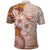 Tonga Ngatu Pattern With Light Tabasco Hibiscus Polo Shirt Oil Painting Style LT05 - Polynesian Pride