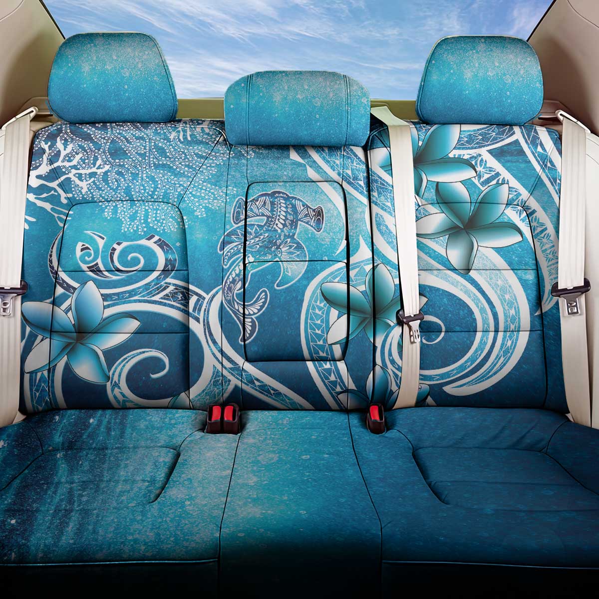 Polynesia World Ocean Day Back Car Seat Cover Ocean Style