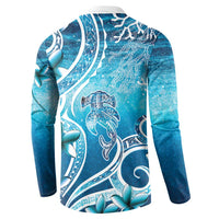 Polynesia World Ocean Day Button Sweatshirt Ocean Style