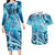 Polynesia World Ocean Day Couples Matching Long Sleeve Bodycon Dress and Hawaiian Shirt Ocean Style