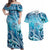 Polynesia World Ocean Day Couples Matching Off Shoulder Maxi Dress and Hawaiian Shirt Ocean Style