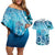 Polynesia World Ocean Day Couples Matching Off Shoulder Short Dress and Hawaiian Shirt Ocean Style