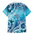 Polynesia World Ocean Day Family Matching Long Sleeve Bodycon Dress and Hawaiian Shirt Ocean Style