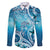 Polynesia World Ocean Day Family Matching Long Sleeve Bodycon Dress and Hawaiian Shirt Ocean Style